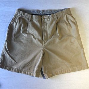 🌴Nautica Mens pleated Khaki Shorts Sz 36